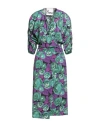 8pm Woman Midi Dress Green Size M Rayon, Polyester In Green