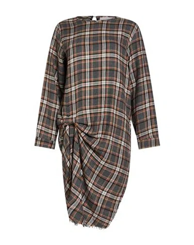8pm Woman Midi Dress Grey Size S Viscose, Polyester In Gray