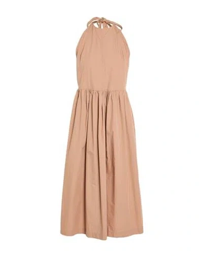 8pm Woman Midi Dress Light Brown Size Xs Cotton In Pink