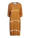 8pm Woman Midi Dress Ocher Size S Cotton In Yellow