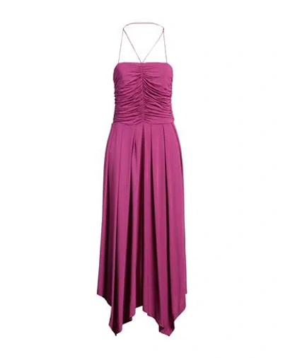8pm Woman Midi Dress Mauve Size M Viscose, Elastane In Purple