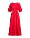 8pm Woman Midi Dress Red Size Xs Cotton