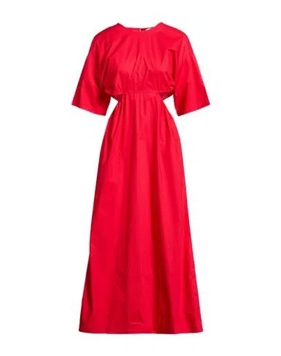 8pm Woman Midi Dress Red Size Xs Cotton