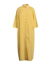 8pm Woman Midi Dress Yellow Size M Cotton