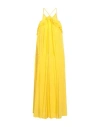 8pm Woman Midi Dress Yellow Size S Viscose In Yellow