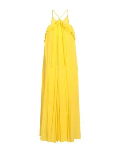 8pm Woman Midi Dress Yellow Size S Viscose