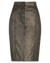 8pm Woman Midi Skirt Gold Size S Viscose, Polyester, Polyurethane In Gold