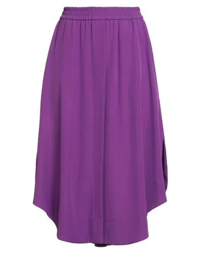 8pm Woman Midi Skirt Mauve Size S Polyester, Elastane In Purple