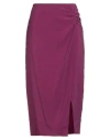 8pm Woman Midi Skirt Mauve Size S Rayon, Polyester In Purple