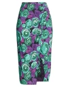 8pm Woman Midi Skirt Purple Size S Rayon, Polyester In Multi