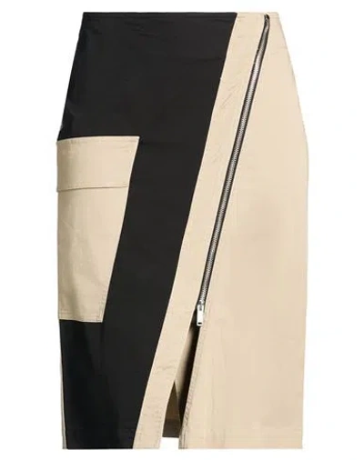 8pm Woman Midi Skirt Sand Size S Cotton, Elastane In Nude