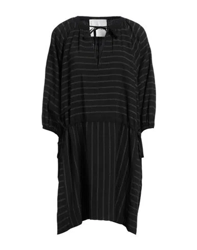 8pm Woman Mini Dress Black Size S Cotton, Organic Cotton, Lurex