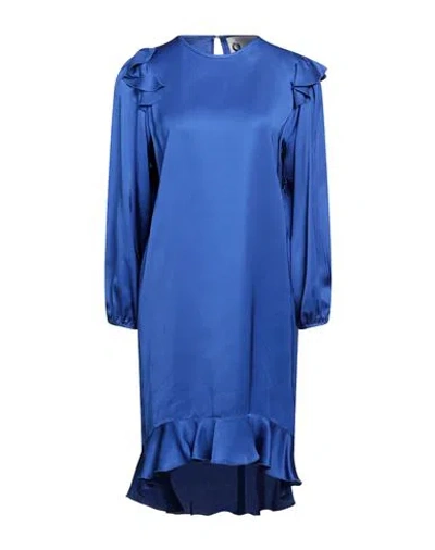 8pm Woman Short Dress Bright Blue Size S Viscose