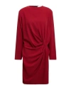 8pm Woman Mini Dress Burgundy Size S Polyester, Elastane