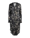 8pm Woman Mini Dress Charcoal Size S Viscose In Grey