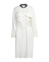 8pm Woman Mini Dress Cream Size M Viscose, Polyamide, Elastane In White