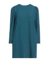 8pm Woman Mini Dress Deep Teal Size M Polyester, Elastane In Green