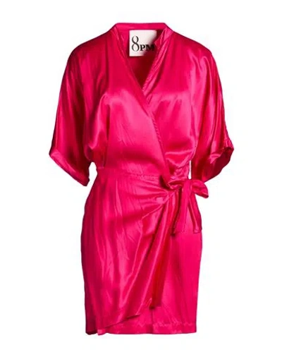 8pm Woman Mini Dress Fuchsia Size S Viscose In Pink