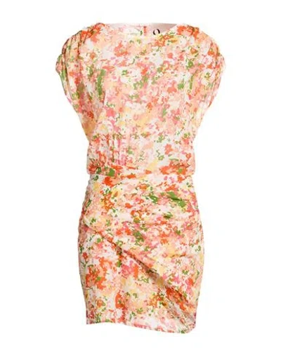 8pm Woman Mini Dress Orange Size S Cotton