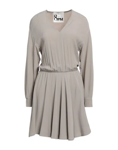 8pm Short Dresses In Grey
