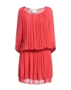 8pm Woman Mini Dress Tomato Red Size M Viscose In Tomato Red