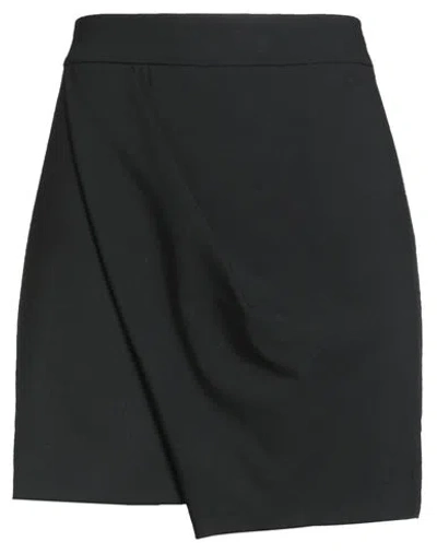 8pm Woman Mini Skirt Black Size L Polyester, Viscose, Elastane