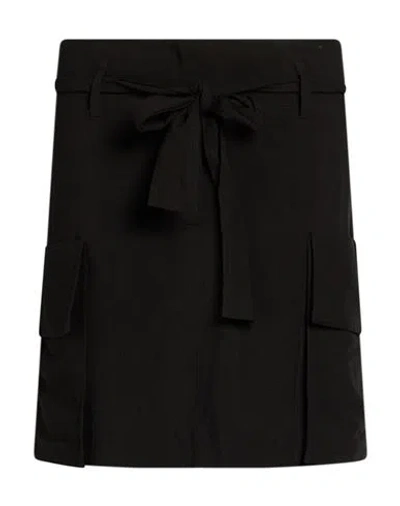 8pm Woman Mini Skirt Black Size Xs Viscose, Linen