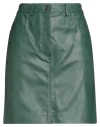 8pm Woman Mini Skirt Green Size S Polyurethane, Viscose In Green