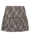 8pm Woman Mini Skirt Grey Size S Viscose, Polyester
