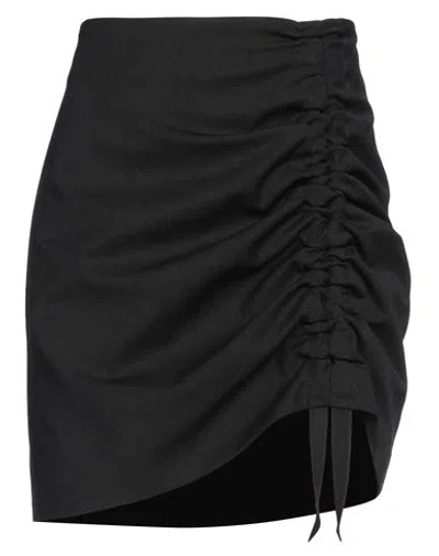 8pm Woman Mini Skirt Steel Grey Size S Polyester, Virgin Wool, Rayon, Elastane