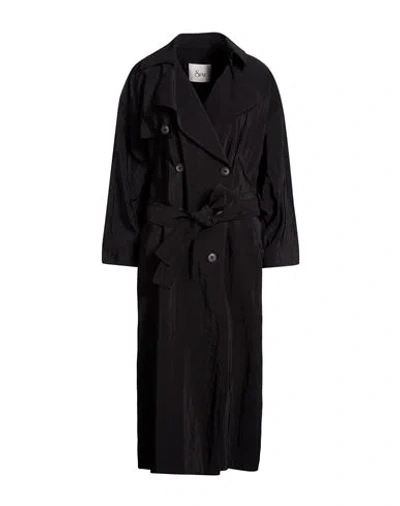 8pm Woman Overcoat & Trench Coat Black Size S Polyamide In Brown