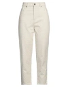 8pm Woman Pants Beige Size 8 Cotton