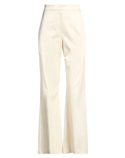 8pm Woman Pants Beige Size M Cotton, Polyester, Elastane