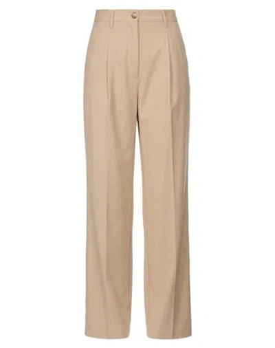 8pm Woman Pants Beige Size M Viscose, Polyester In Brown