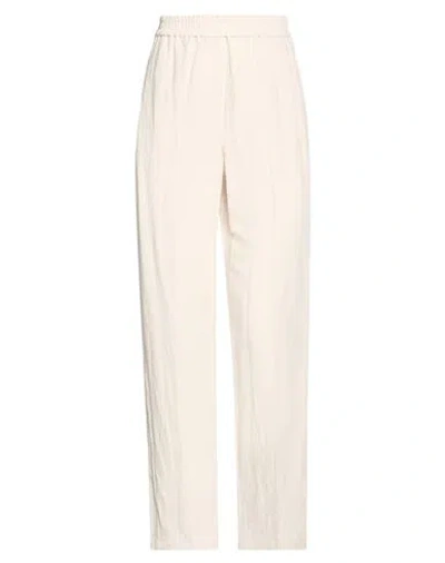 8pm Woman Pants Beige Size Xs Viscose, Linen In Neutral