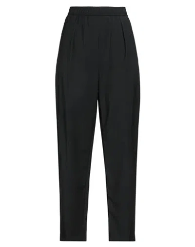 8pm Woman Pants Black Size L Wool, Polyester, Viscose