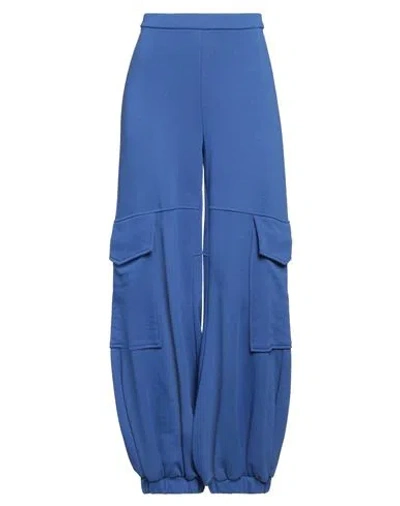 8pm Woman Pants Bright Blue Size Xs Cotton, Polyester