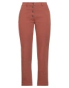 8pm Woman Pants Brown Size S Cotton, Elastane