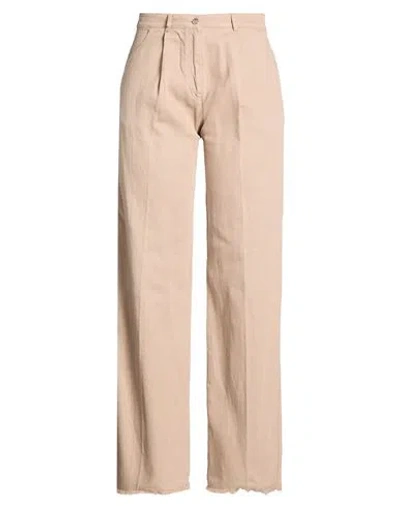 8pm Woman Pants Camel Size Xl Cotton In Neutral