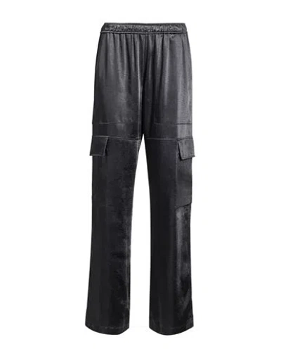 8pm Woman Pants Charcoal Size L Polyester In Grey