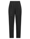 8pm Woman Pants Charcoal Size L Wool, Polyester, Viscose