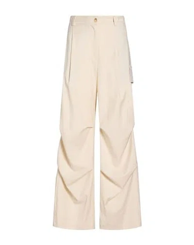 8pm Woman Pants Cream Size S Polyester, Viscose, Elastane In Neutral