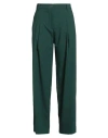8pm Woman Pants Dark Green Size M Polyester, Viscose, Elastane In Green