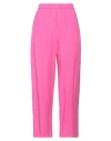 8pm Woman Pants Fuchsia Size S Viscose, Linen In Pink