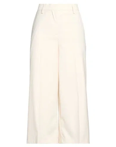 8pm Woman Pants Ivory Size S Polyester, Viscose, Elastane In White