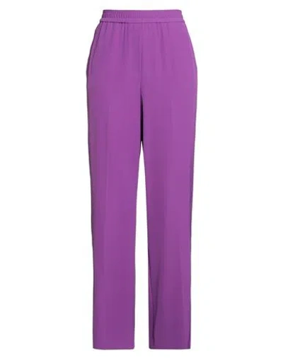 8pm Woman Pants Magenta Size M Polyester, Elastane In Purple
