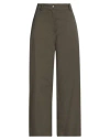 8pm Woman Pants Military Green Size M Cotton, Elastane In Green