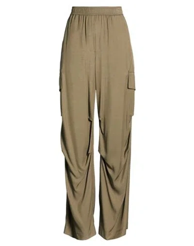 8pm Woman Pants Military Green Size M Viscose
