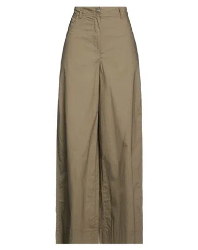 8pm Woman Pants Military Green Size S Cotton