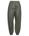 8pm Woman Pants Military Green Size S Polyurethane, Viscose In Green